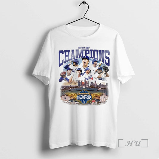 Officials City Of Champions La Dodgers 2025 World Champions Premium T Shirt Sweater