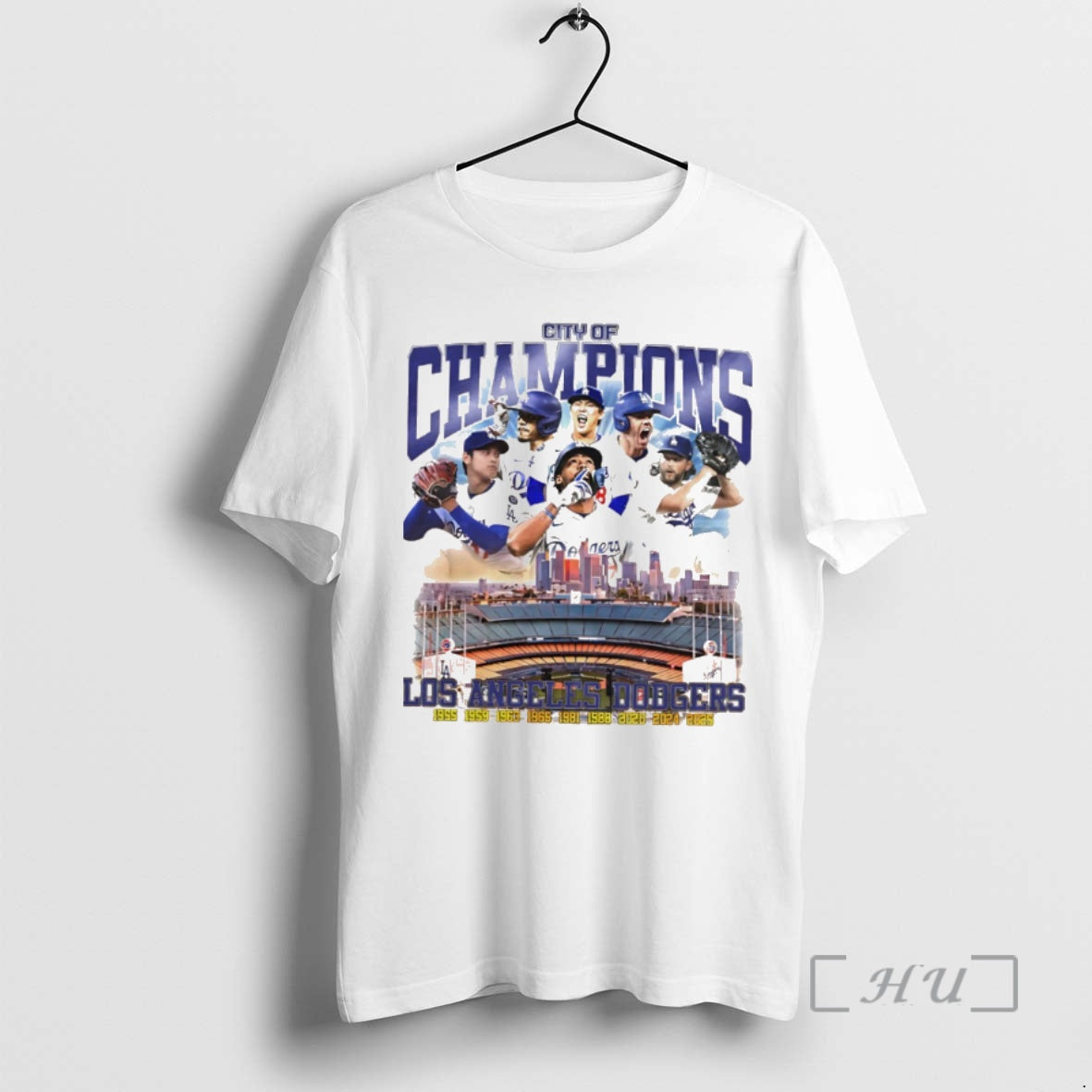 Officials City Of Champions Los Angeles Dodgers 9x World Series Premium T Shirt Sweater