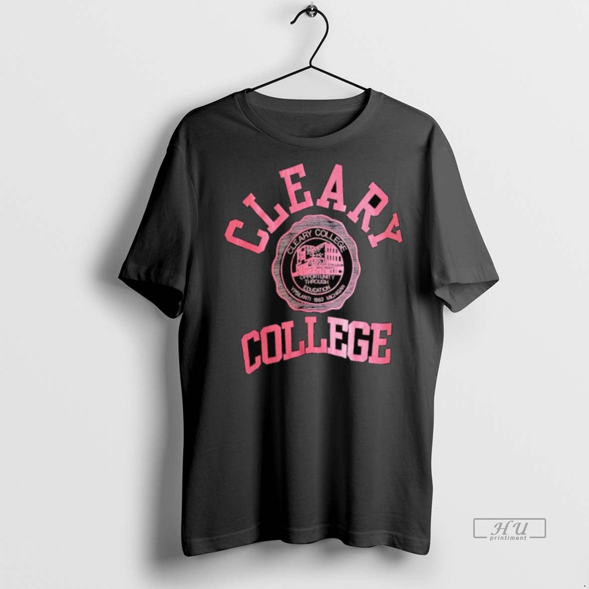 Officials Cleary College Opportunity Through Education Ypsilanti 1983 Michigan Logo Premium Tee Shirt Sweater