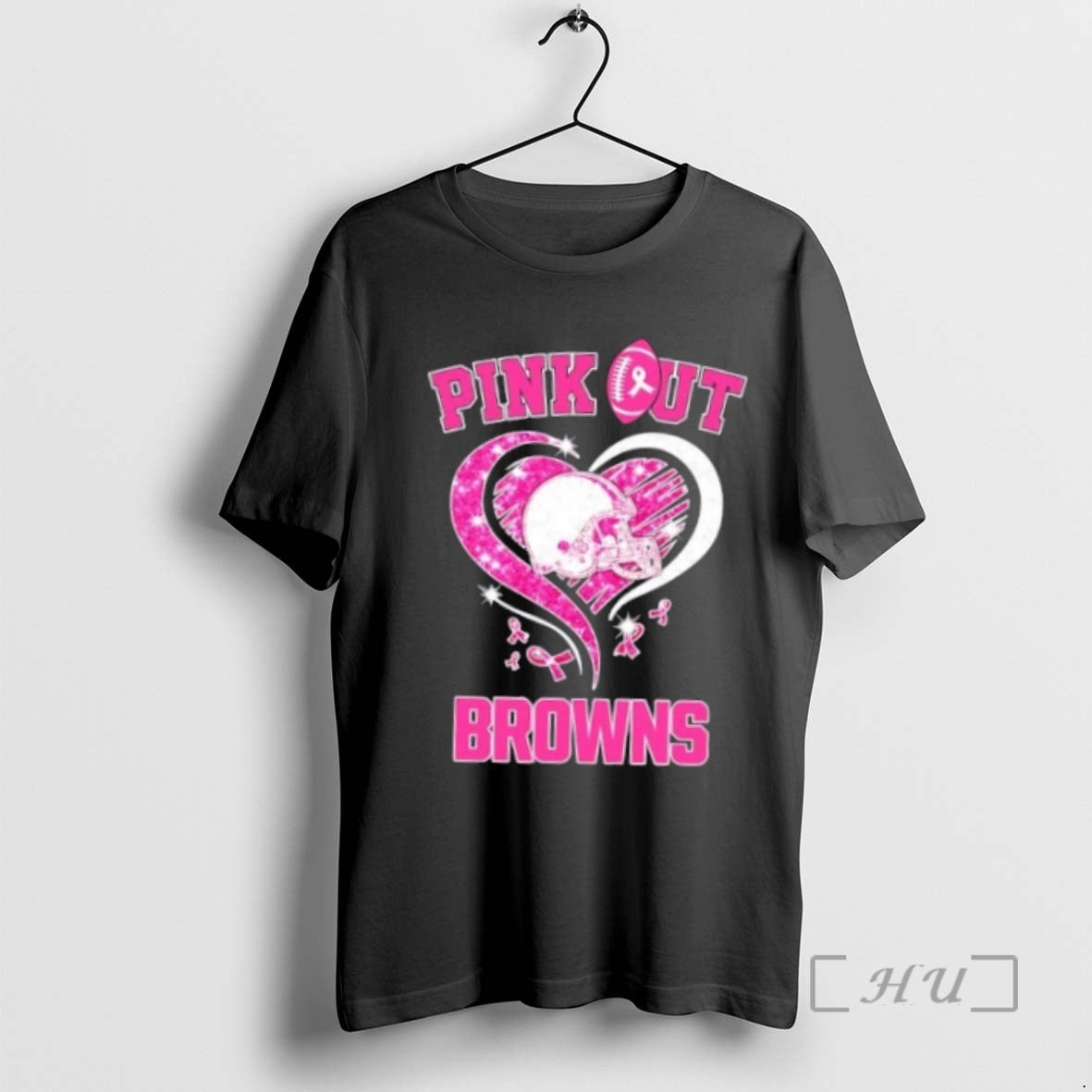 Officials Cleveland Browns Football X Pink Out Hearts