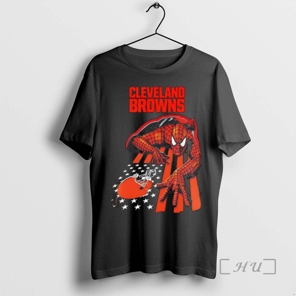 Officials Cleveland Browns Spiderman America Flag Premium T Shirt Sweater