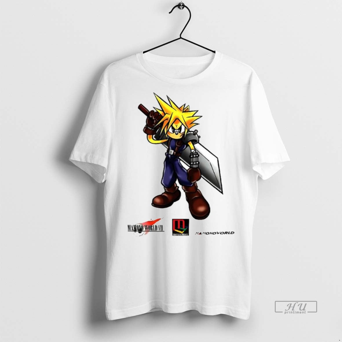 Officials Cloud Strife X Sonic Mashup Anime Gamer Tee Shirt Sweater