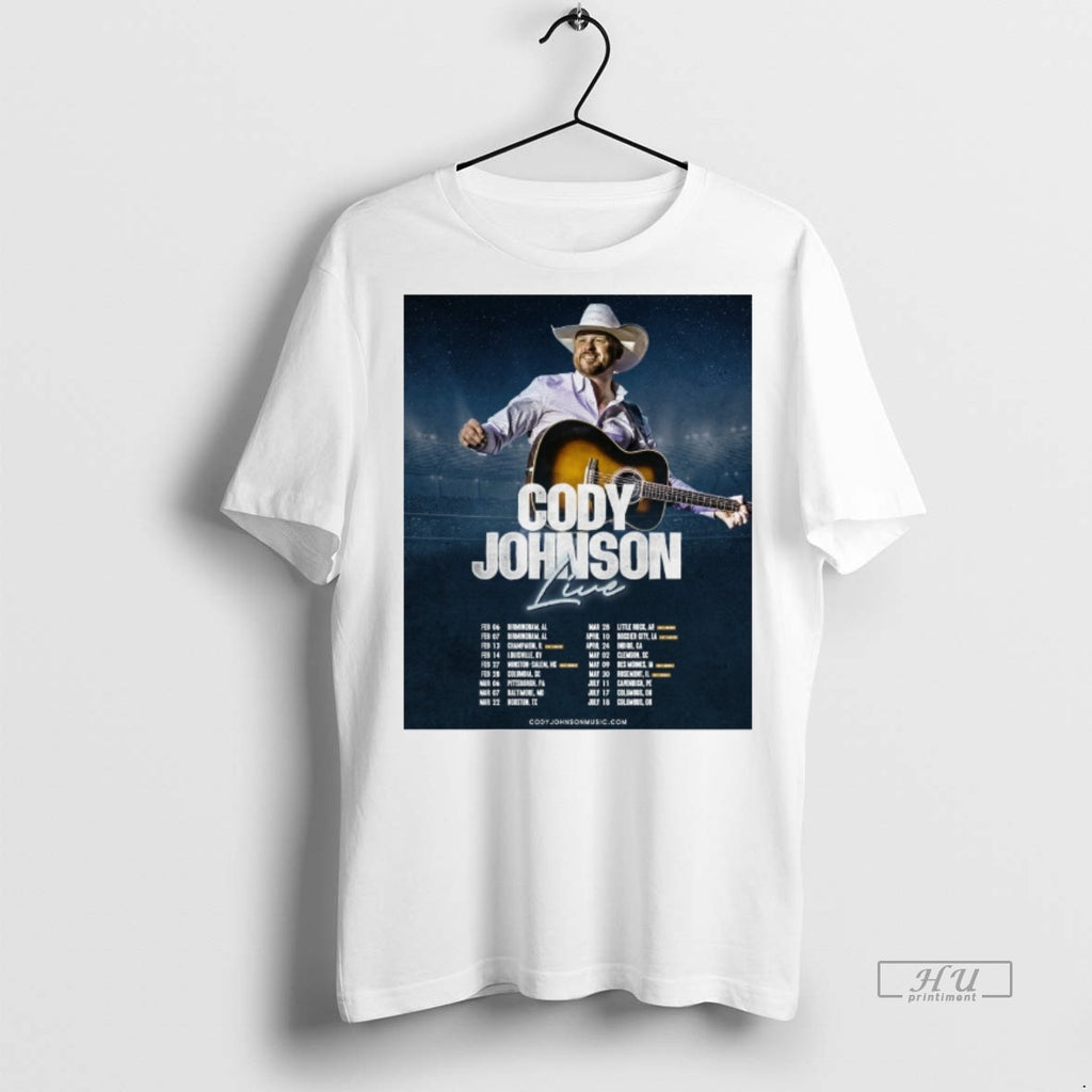 Officials Cody Johnson Live 2026 February 06 07 Birmingham Al February 13 Champaign Il Tee