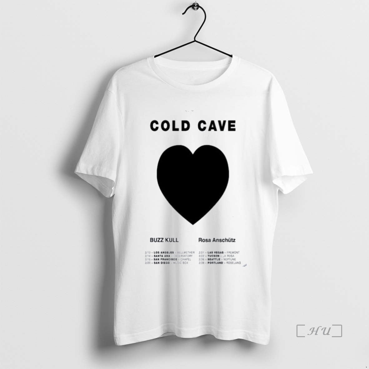 Officials Cold Cave Buzzkull Rosa Anschutz Feb 2026 Tour Heart Premium T Shirt Sweater