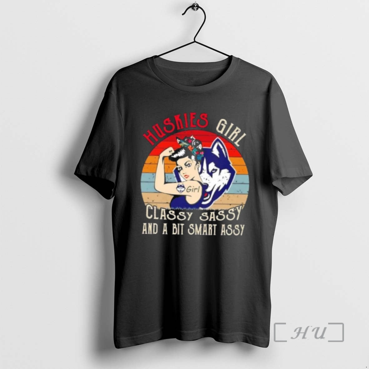 Officials Connecticut Huskies Girl Classy Sassy And A Bit Smart Assy Premium T Shirt Sweater