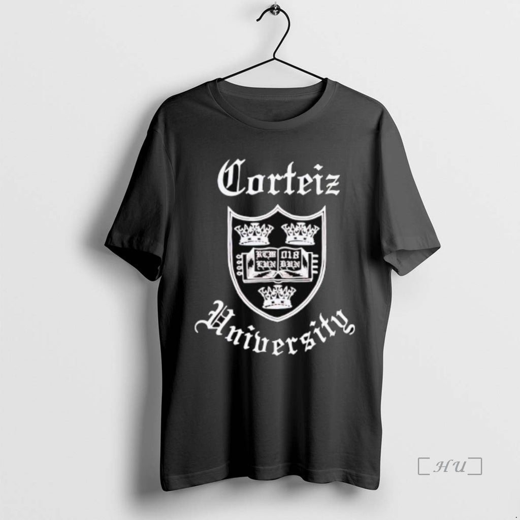 Officials Corteiz University Uni Burgundy Logo Premium T Shirt Sweater