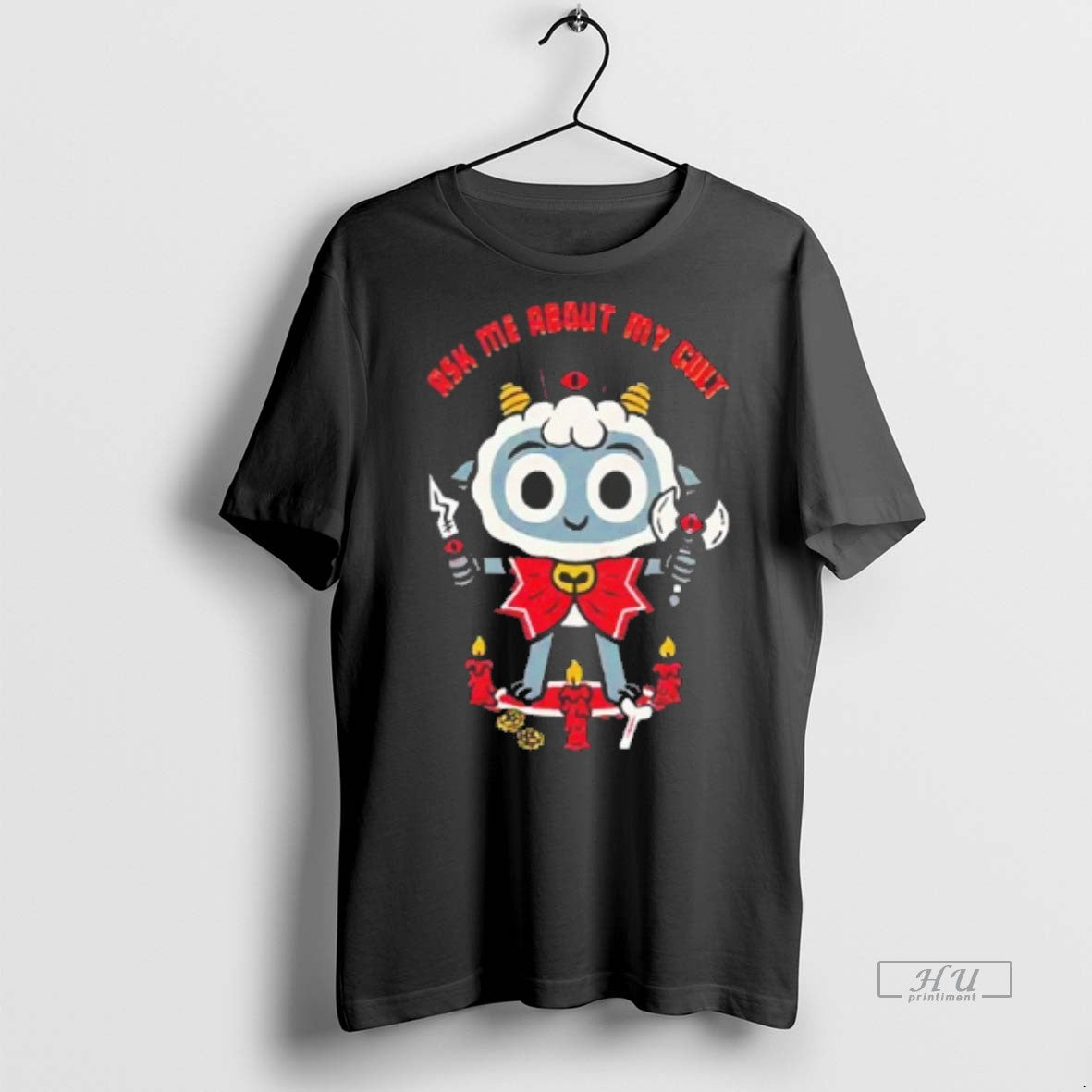 Officials Cult Of The Lamb Ask Me About My Cult Premium Tee Shirt Sweater