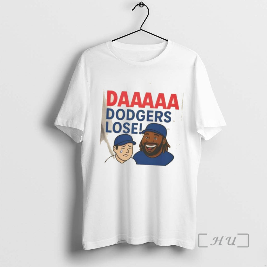 Officials Daaaaa Dodgers Lose Baseball Cartoon Tee Shirt Sweater