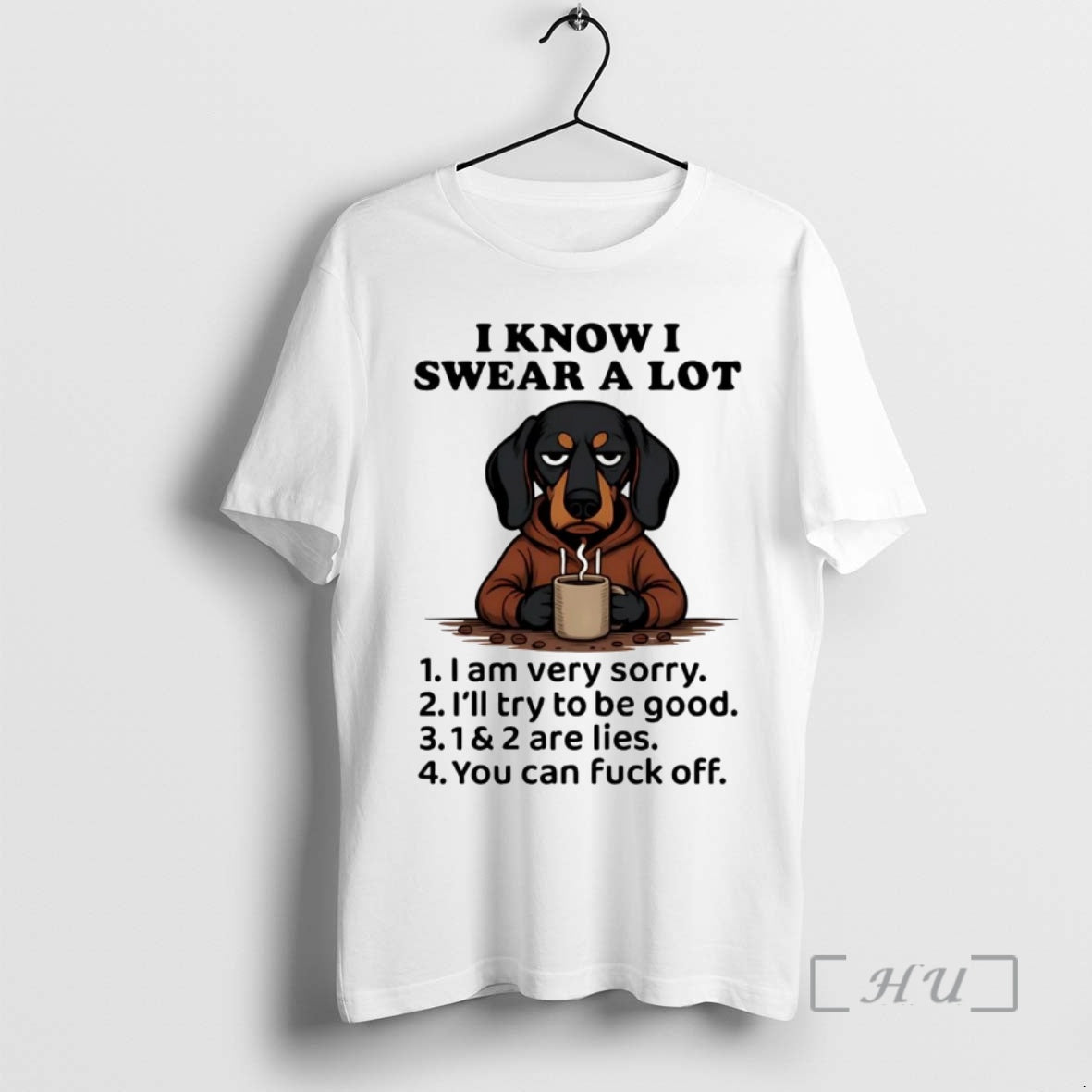 Officials Dachshund I Know I Swear A Lot Premium T Shirt Sweater