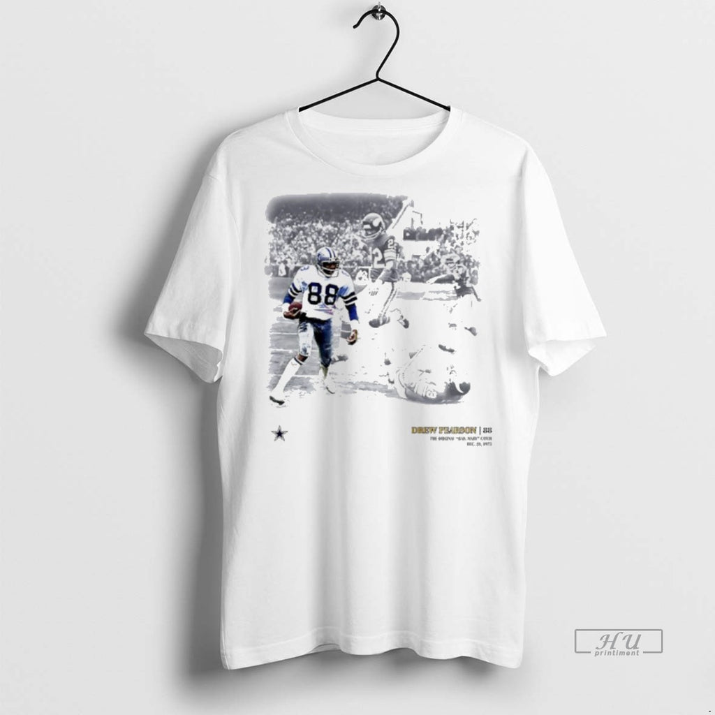 Officials Dallas Cowboys Drew Pearson 88 The Hall Mary Catch Moments Premium Tee Shirt Sweater