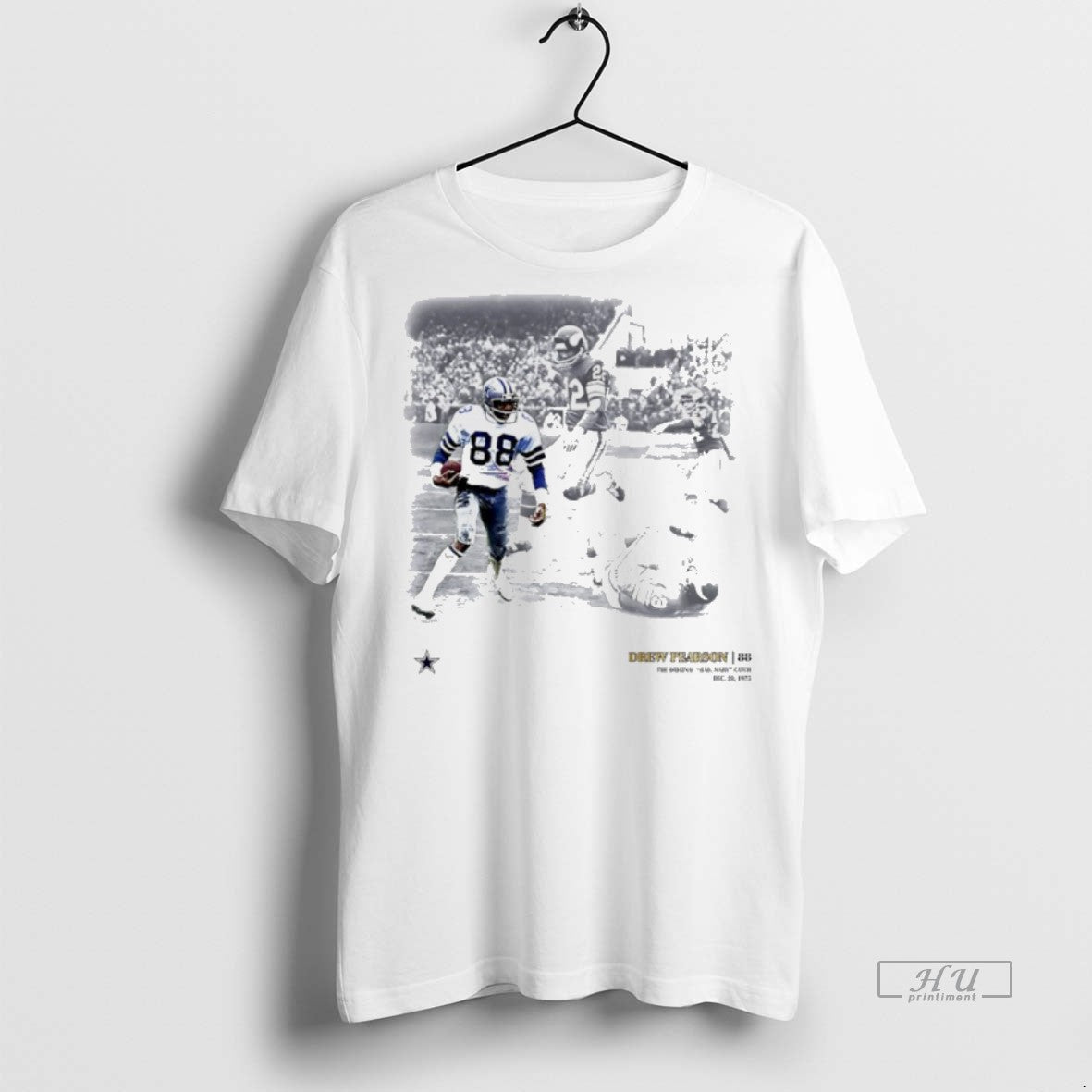Officials Dallas Cowboys Drew Pearson 88 The Hall Mary Catch Moments Premium Tee Shirt Sweater