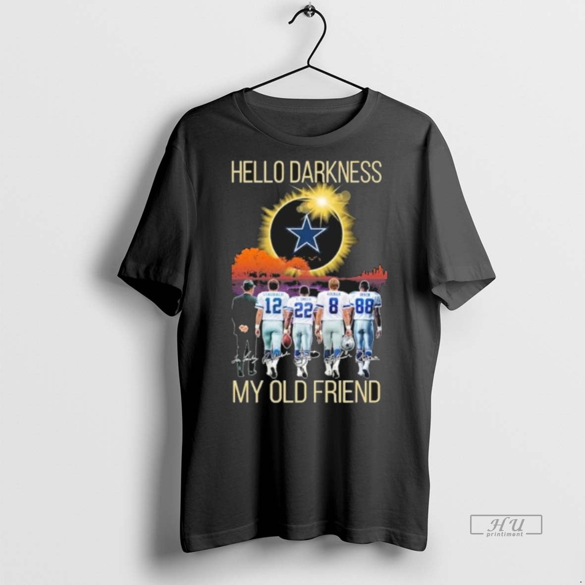 Officials Dallas Cowboys Hello Darkness My Old Friend Premium Tee Shirt Sweater