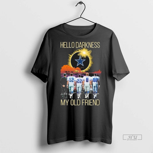 Officials Dallas Cowboys Hello Darkness My Old Friend Premium Tee Shirt Sweater