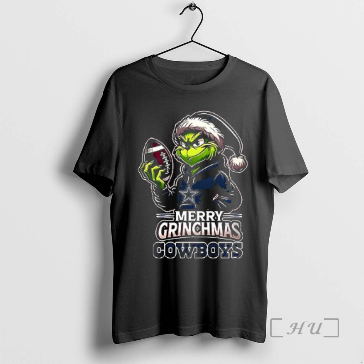 Officials Dallas Cowboys Merry Grinchmas They Hate Us Because They Aint Us Double Sided Graphic