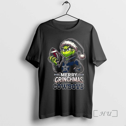 Officials Dallas Cowboys Merry Grinchmas They Hate Us Because They Aint Us Double Sided Graphic
