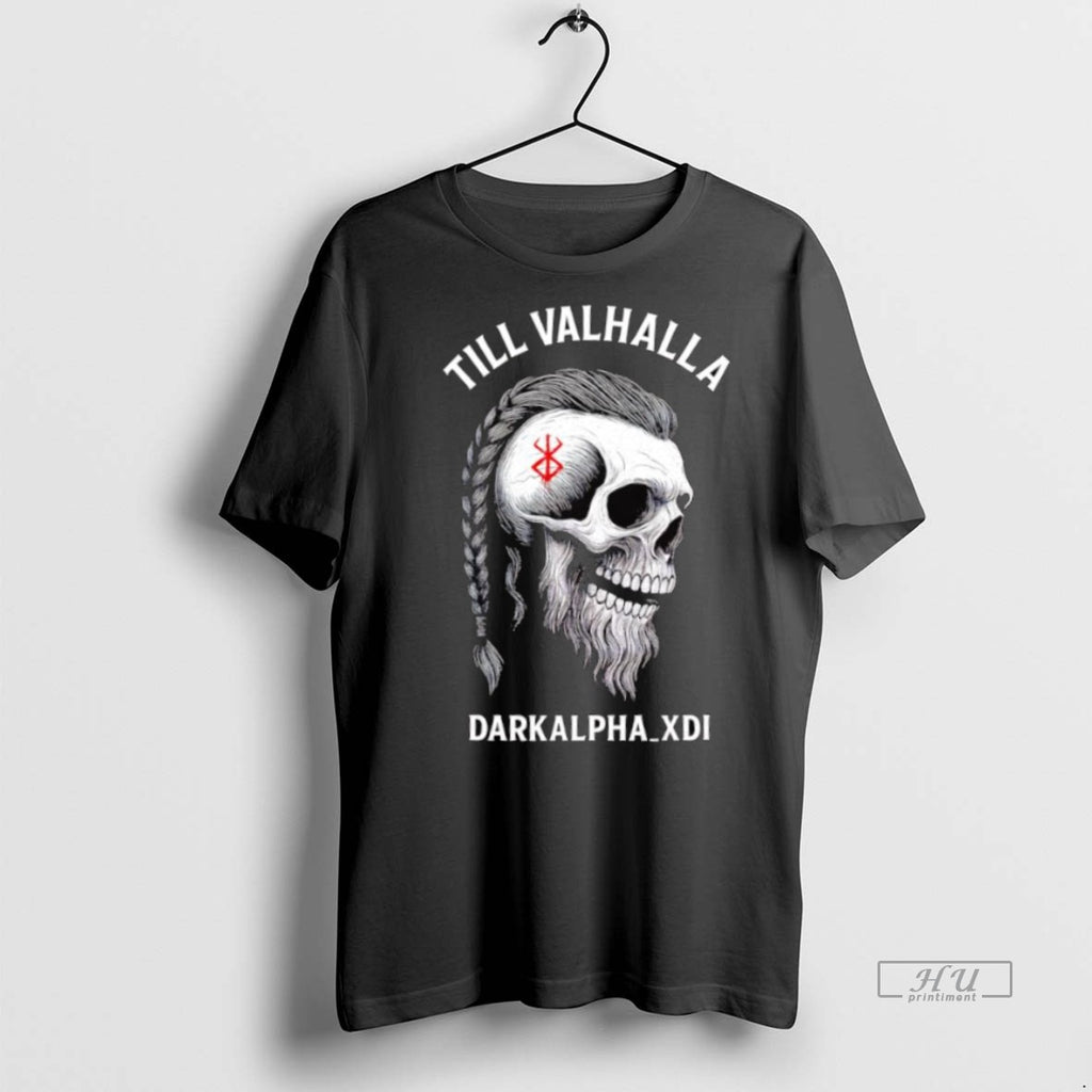Officials Darkalpha Till Valhalla Skull Tee Shirt Sweater