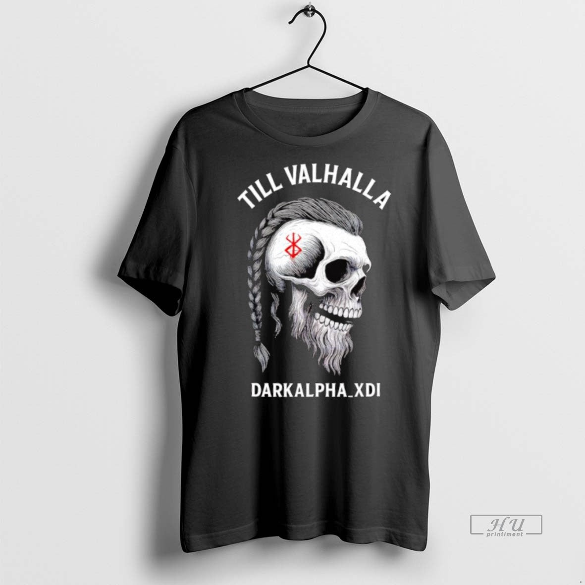 Officials Darkalpha Till Valhalla Skull Tee Shirt Sweater