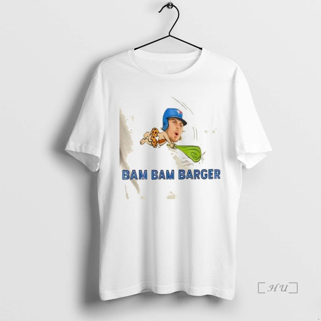 Officials Davis Schneider Toronto Blue Jays Bam Bam Barger 2 Sided Premium T Shirt Sweater
