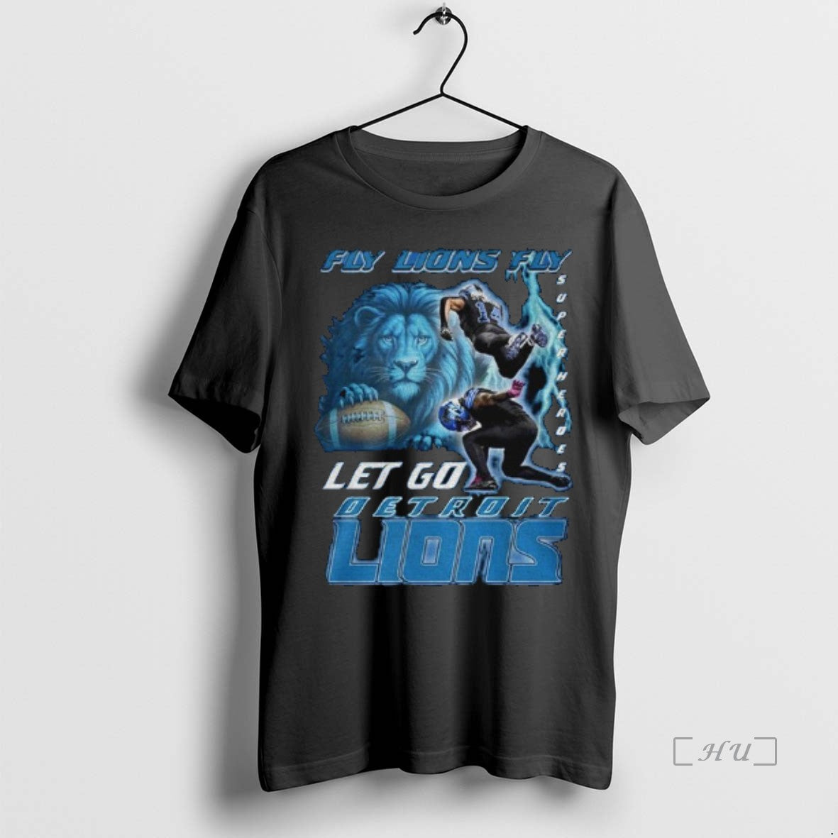 Officials Detroit Lions Fly Lions Fly Let Go Lions Superheroes T Shirt Sweater