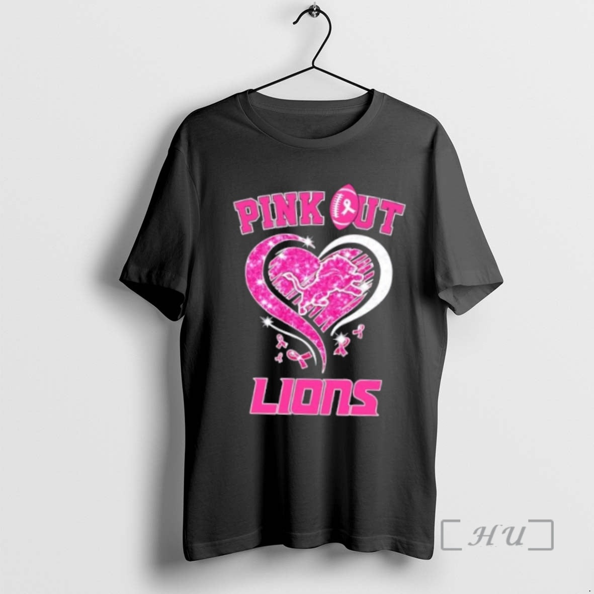 Officials Detroit Lions Football X Pink Out Hearts