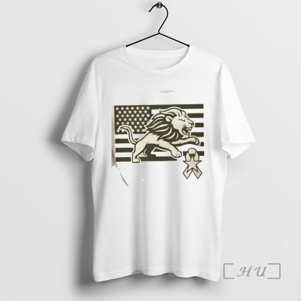 Officials Detroit Lions Military Veteran Tribute Tee Shirt Sweater