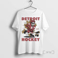 Officials Detroit Red Wings Burnin Rubber Hockey Cartoon