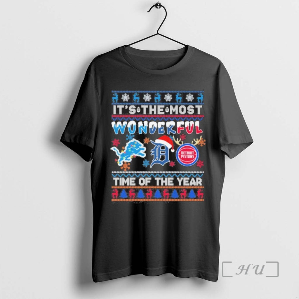 Officials Detroit Sports Teams Logo Its The Most Wonderful Time Of The Year Christmas