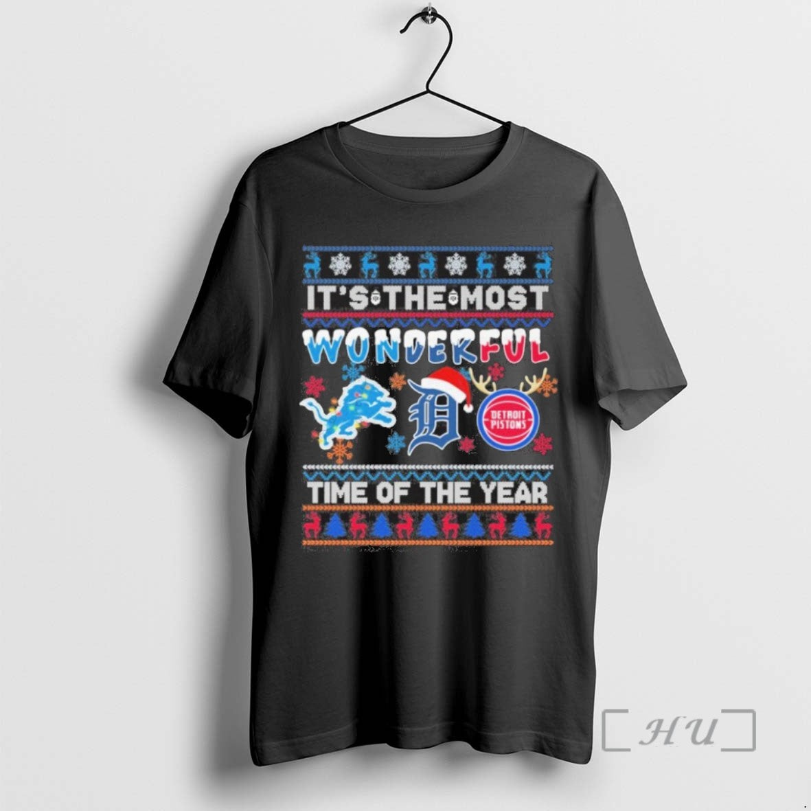 Officials Detroit Sports Teams Logo Its The Most Wonderful Time Of The Year Christmas
