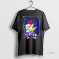 Officials Detroit Tigers X Unicorn Santa Hat Dabbing Merry Christmas Premium Tee Shirt Sweater