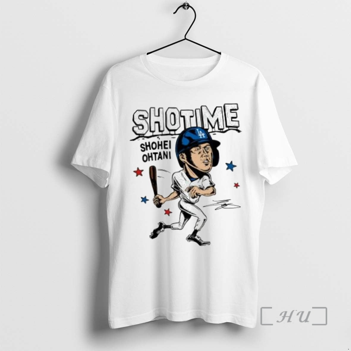 Officials Dodgers Shohei Ohtani Signature Baseball Cartoon T Shirt Sweater
