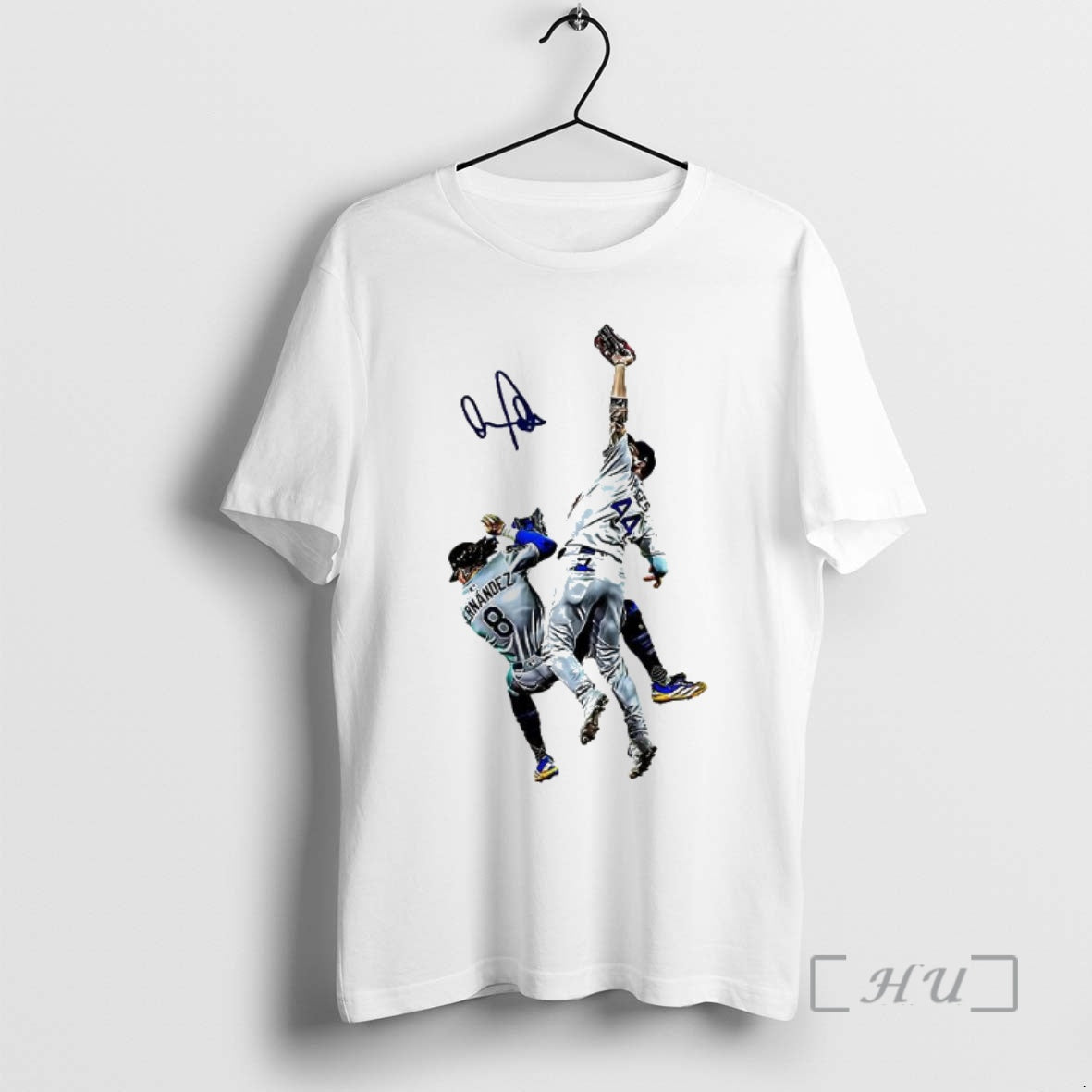 Officials Dodgers Player Teoscar Hernandez And George Springer World Series 2025 Signature Premium T Shirts