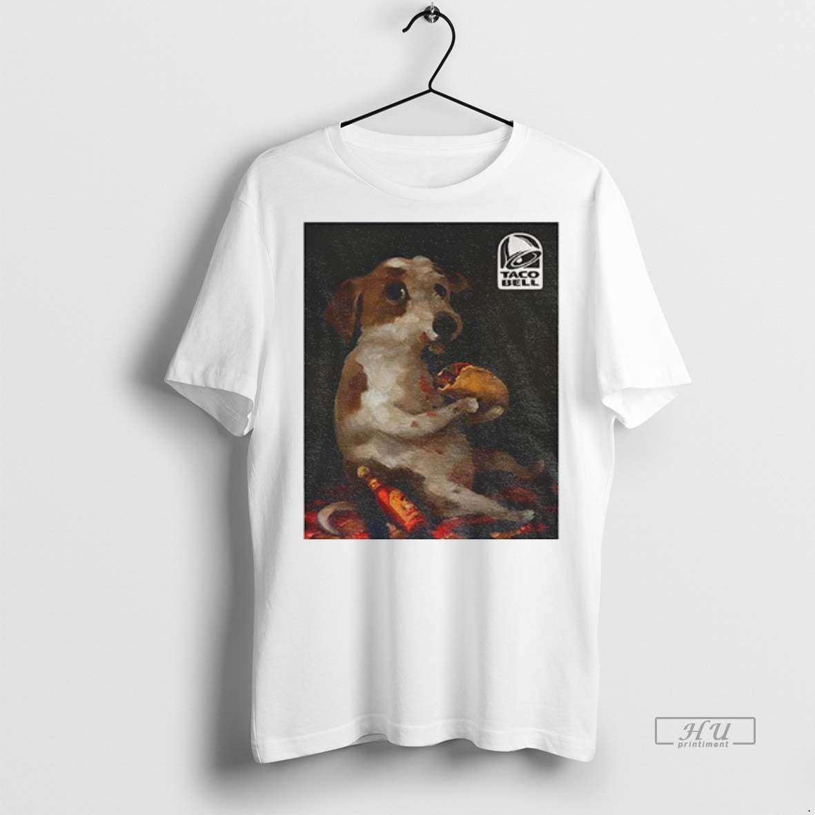 Officials Dog Chilling With Taco Bell Funny Meme Premium Tee Shirt Sweater