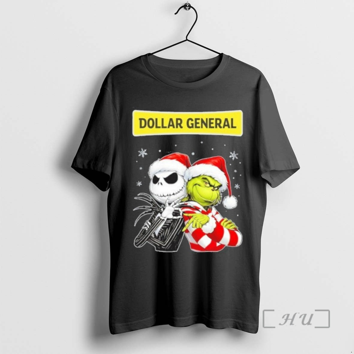 Officials Dollar General Logo Santa Jack And Santa Grinch 67 Tee Shirt Sweater