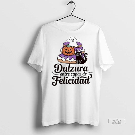 Officials Donut Dulzura Entre Capas De Felicidad Halloween Graphic Tee Shirt Sweater