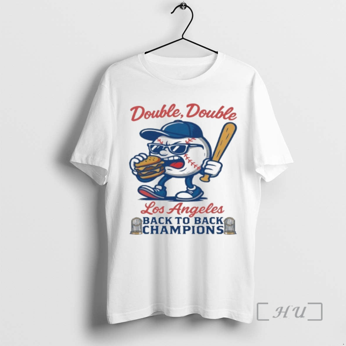 Officials Double Double Los Angeles Dodgers Back To Back World Champions Premium T Shirt Sweater