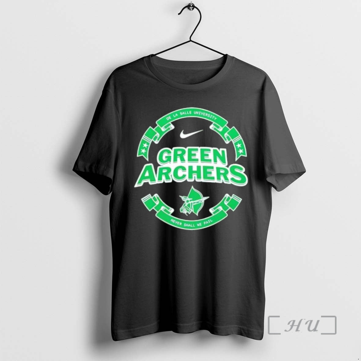 Officials Dry De La Salle University Green Archers Never Shall We Fail Black Premium