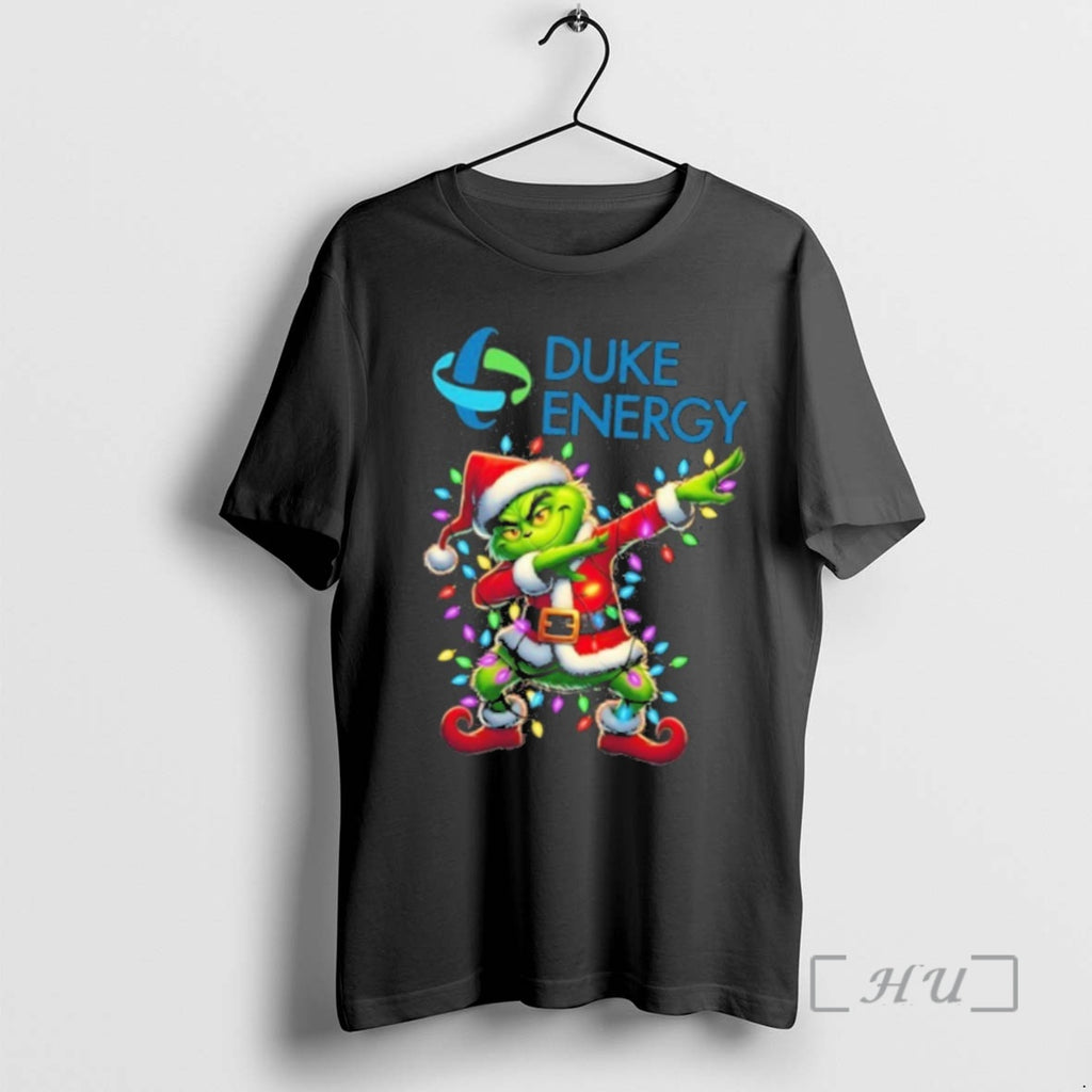 Officials Duke Energy Logo X Grinch Dabbing Light Christmas T Shirt Sweater