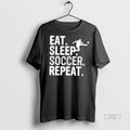 Officials Eat Sleep Soccer Repeat Soccer Graphic Premium Tee Shirt Sweater