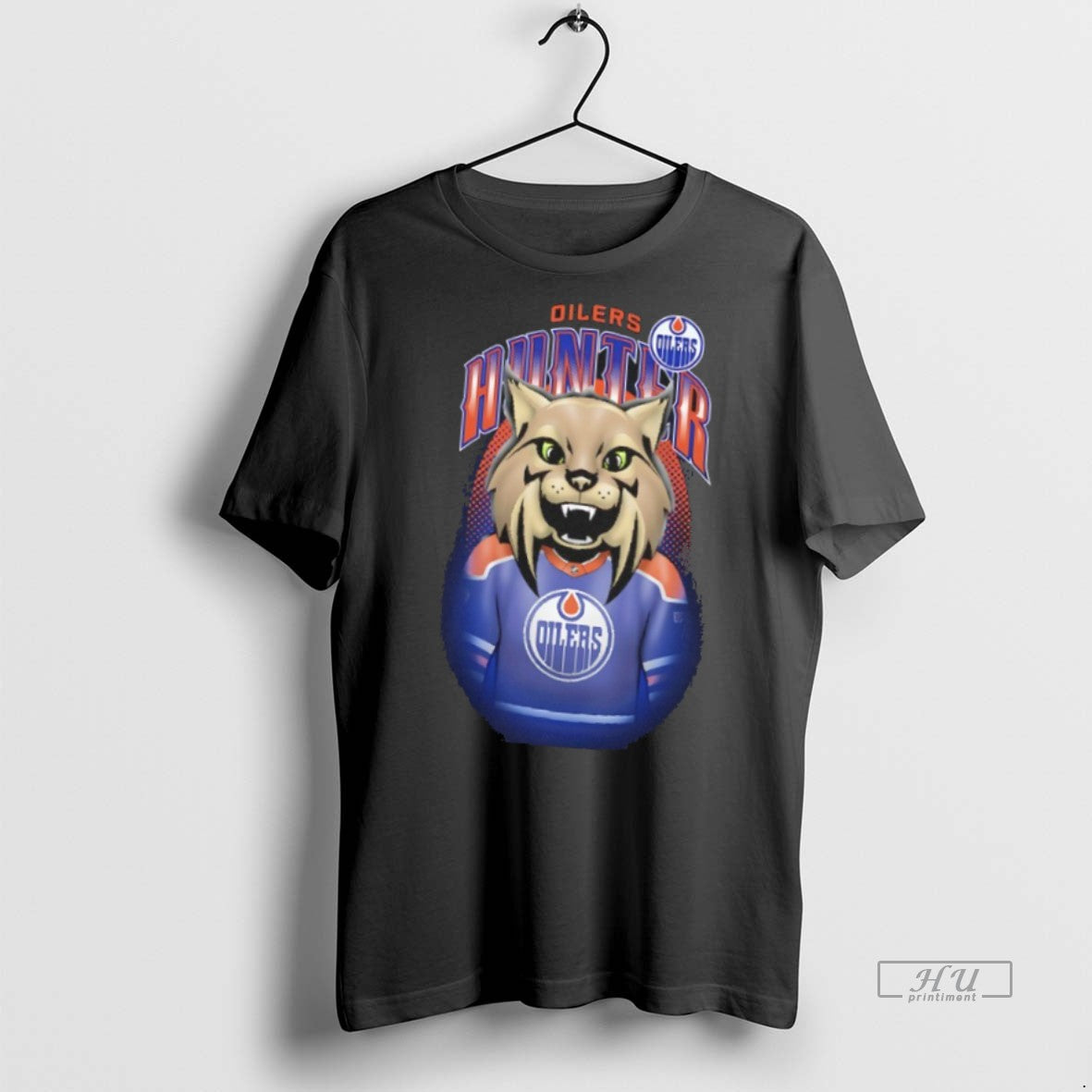 Officials Edmonton Oilers Hunter The Lynx Mascot Highlight Tee Shirt Sweater