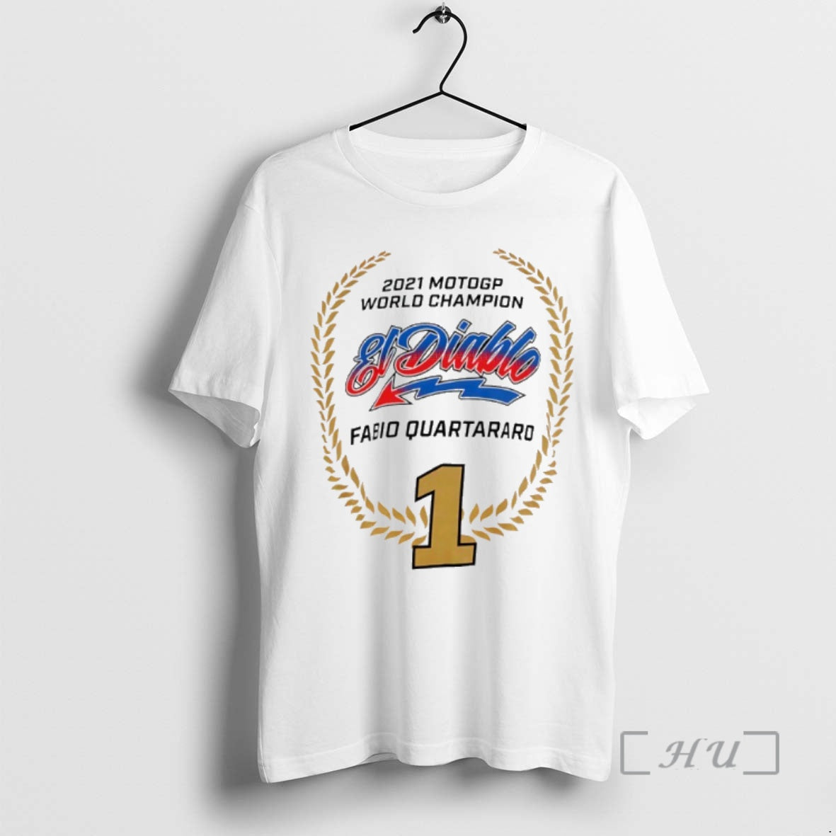 Officials El Diablo Fabio Quartararo 2021 Team World Championship Signed T Shirt Sweater