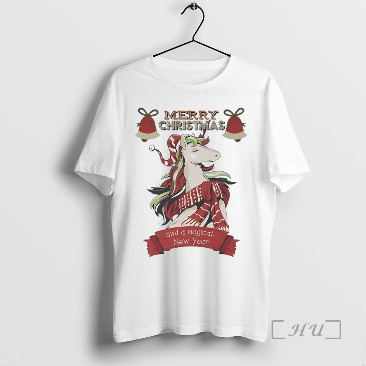 Officials Elegant Christmas Unicorn Scarf Merry Holiday White