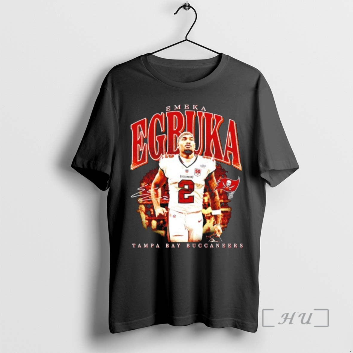 Officials Emeka Egbuka 2 Tampa Bay Buccaneers Football Player Signature Graphic Premium T Shirts Sweater