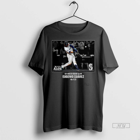 Officials Eugenio Suarez Seattle Mariners Nlcs 2025 Mlb Postseason Moment Graphic Tee Shirt Sweater
