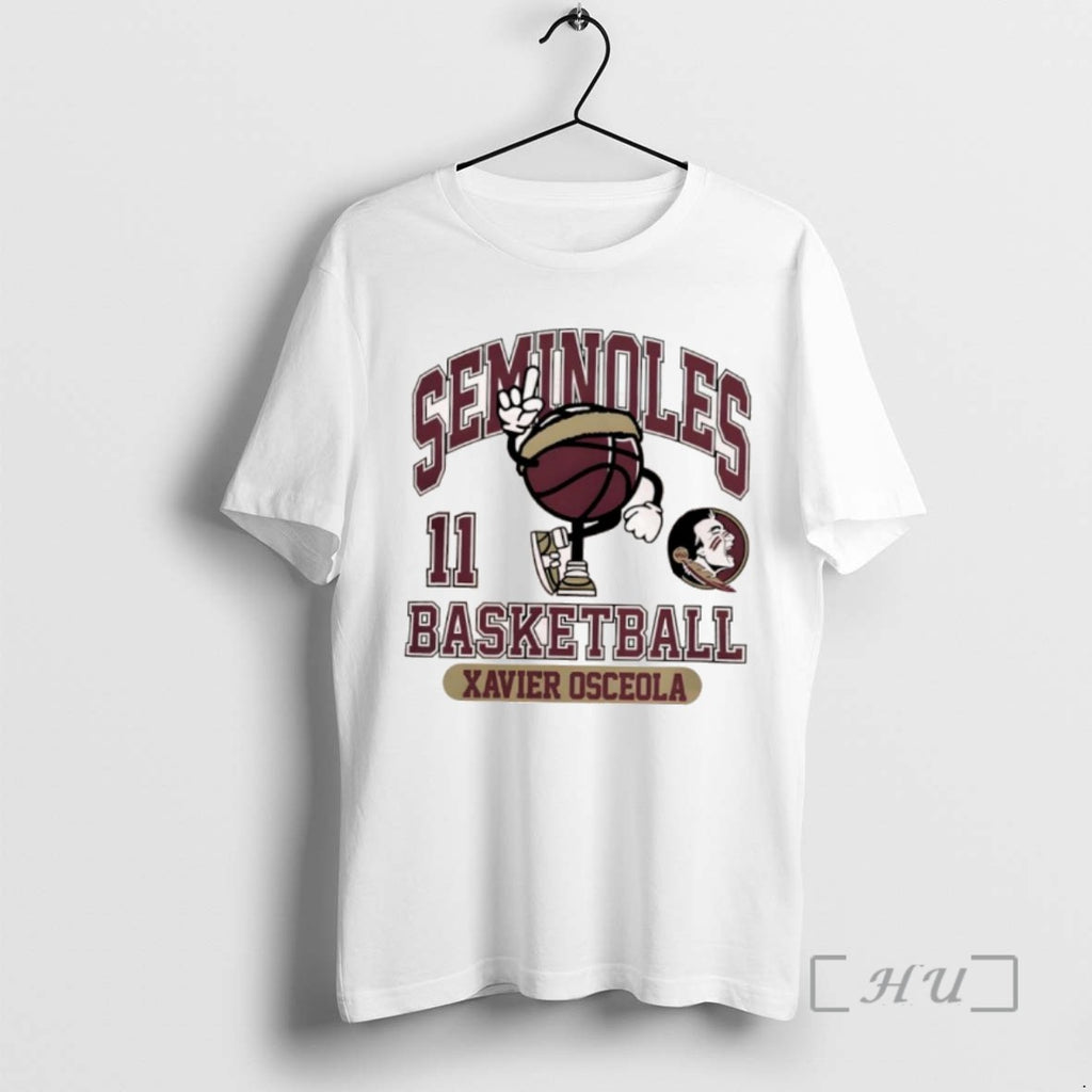 Officials Fsu Seminoles Xavier Osceola 11 Basketball Tee Shirt Sweater