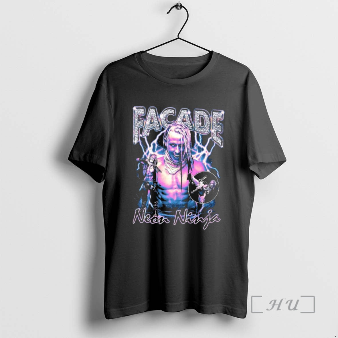 Officials Facade Neon Ninja Bling Bling Lighting Graphic T Shirt Sweater