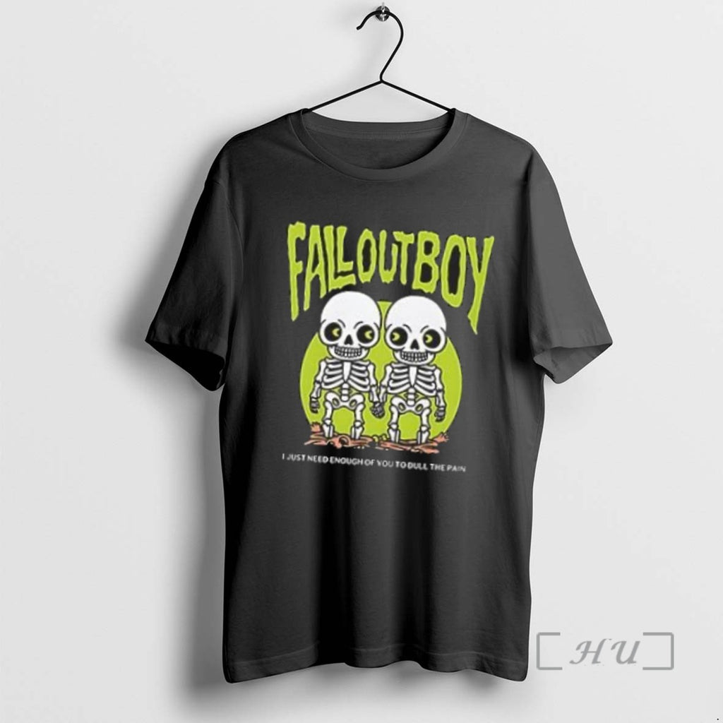 Officials Fall Out Boy Twin Skeleton Cartoon Tee Shirt Sweater