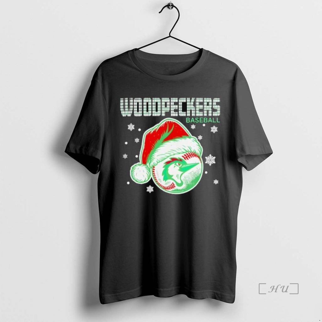 Officials Fayetteville Woodpeckers Santa Hat Baseball Christmas Premium T Shirt Sweater