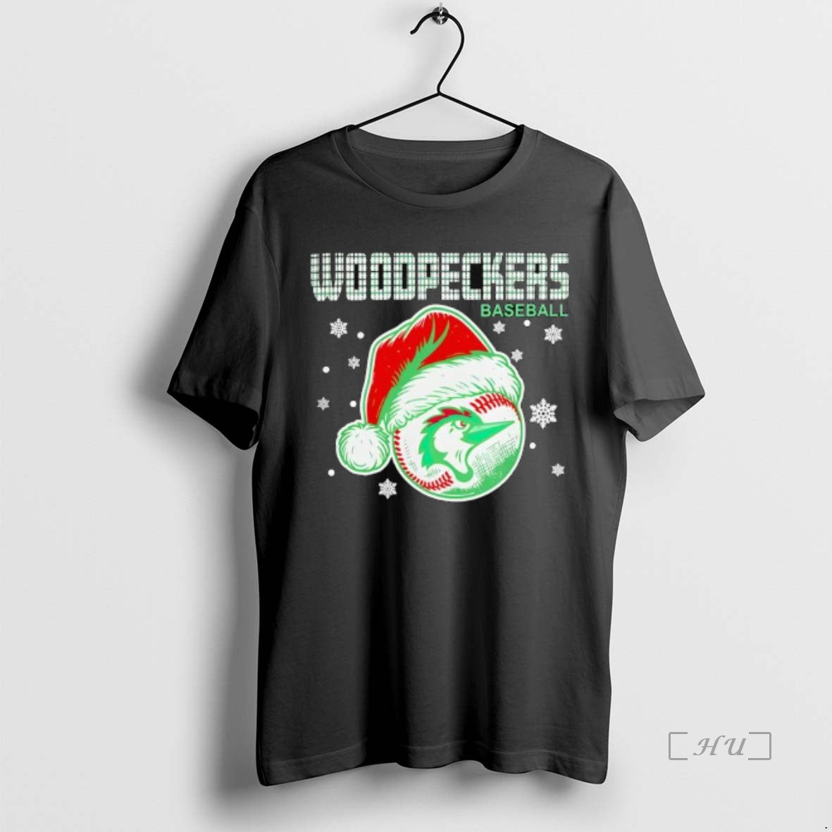 Officials Fayetteville Woodpeckers Santa Hat Baseball Christmas Premium T Shirt Sweater