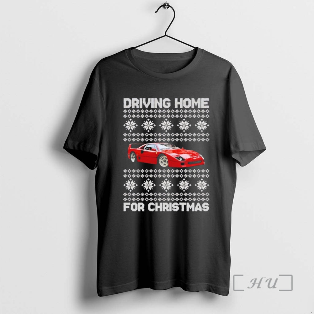 Officials Ferrari Driving Home Christmas T Shirt Sweater