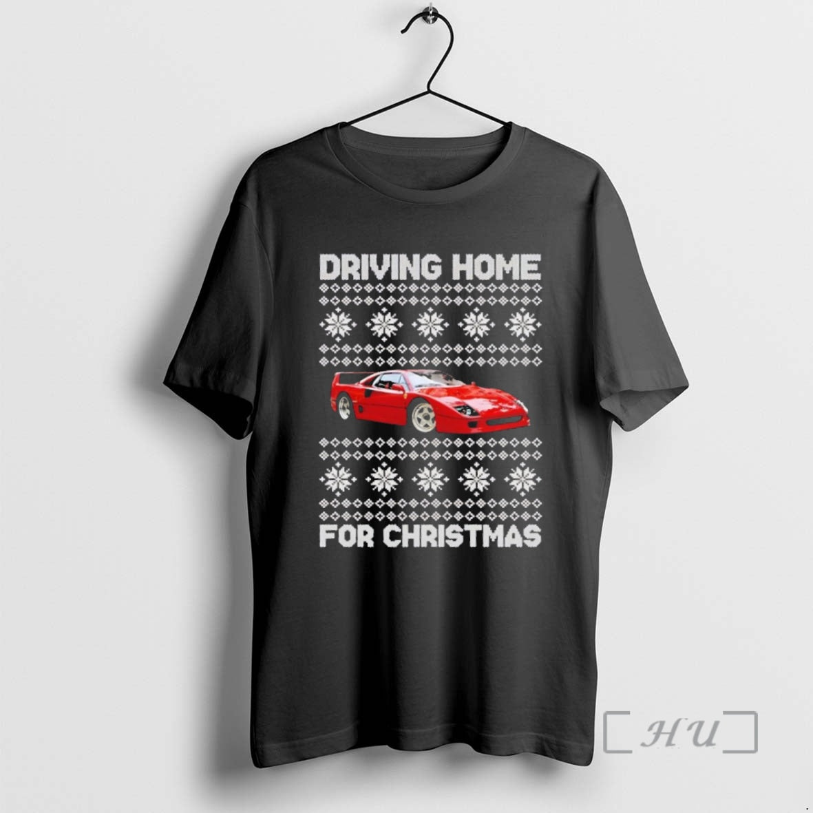 Officials Ferrari Driving Home Christmas T Shirt Sweater